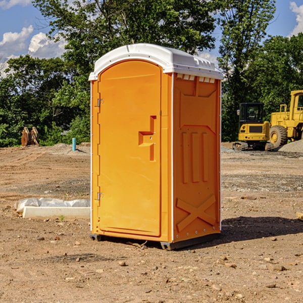 how often are the portable toilets cleaned and serviced during a rental period in Bovard